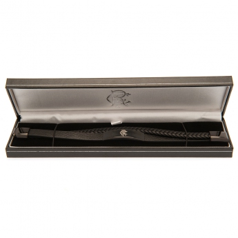 FC Rangers opaska Black IP Leather Bracelet