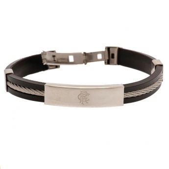 FC Rangers opaska Silver Inlay Silicone Bracelet