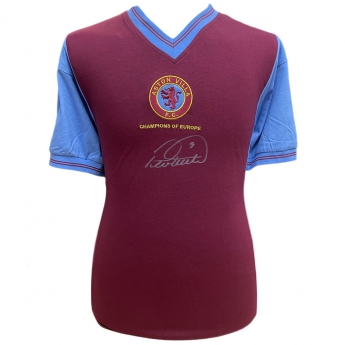 Słynni piłkarze piłkarska koszulka meczowa Aston Villa 1982 Withe Signed Shirt