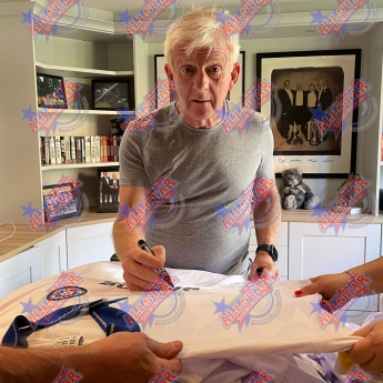 Słynni piłkarze piłkarska koszulka meczowa Leeds United 1992 Strachan Signed Shirt