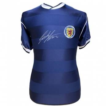 Słynni piłkarze piłkarska koszulka meczowa Scottish 1986 Strachan Signed Shirt