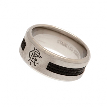 FC Rangers pierścionek Black Inlay Ring Medium