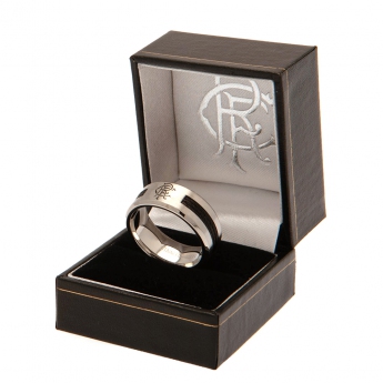 FC Rangers pierścionek Black Inlay Ring Medium