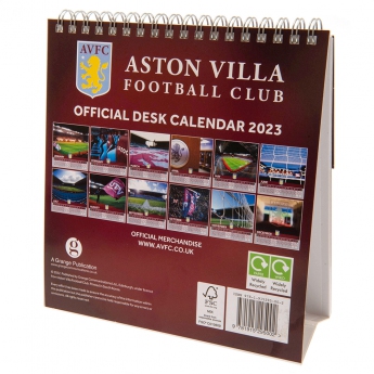 Aston Vila kalendarz Desktop Calendar 2023