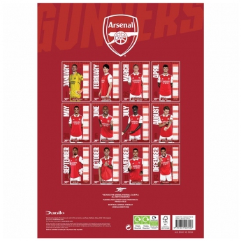 Arsenal kalendarz A3 Calendar 2023