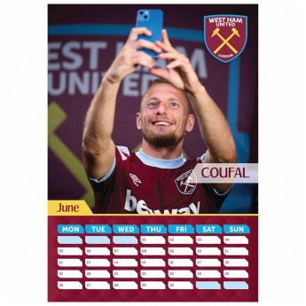 West Ham United kalendarz A3 Calendar 2023
