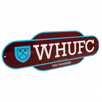 West Ham United tablica na ścianę Colour Retro Sign