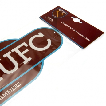 West Ham United tablica na ścianę Colour Retro Sign