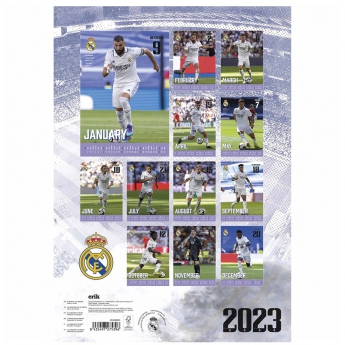 Real Madryt kalendarz A3 Calendar 2023