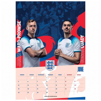 Reprezentacja piłki nożnej kalendarz England A3 Calendar 2023