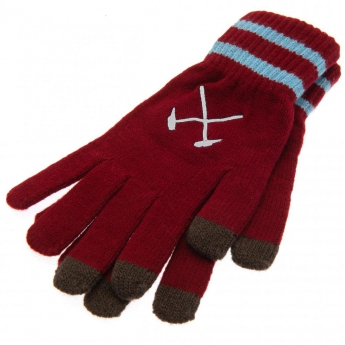 West Ham United rękawice dziecięce Touchscreen Knitted Gloves Youths