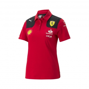 Ferrari damska koszulka polo official red F1 Team 2023