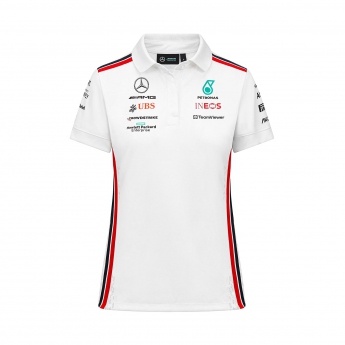 Mercedes AMG Petronas damska koszulka polo official white F1 Team 2023