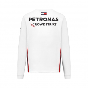 Mercedes AMG Petronas męska koszulka z długim rękawem official white F1 Team 2023