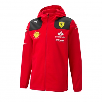 Ferrari męska kurtka z kapturem Softshell official red F1 Team 2023
