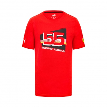 Ferrari koszulka męska Sainz Driver Red F1 Team 2023