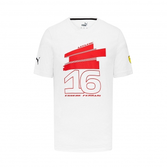 Ferrari koszulka męska Leclerc Driver White F1 Team 2023