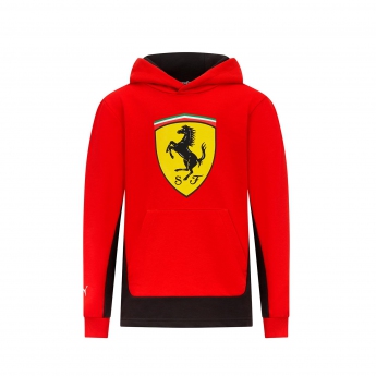 Ferrari dziecięca bluza z kapturem Shield red F1 Team 2023
