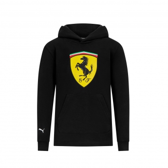 Ferrari dziecięca bluza z kapturem Shield black F1 Team 2023