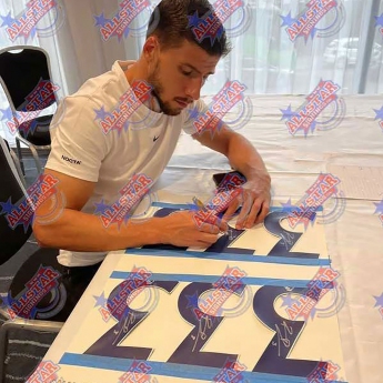 Słynni piłkarze koszulka w antyramie Manchester City FC Dias Signed Shirt (Framed)