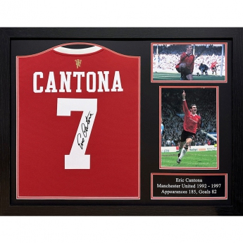 Słynni piłkarze koszulka w antyramie Manchester United FC Cantona Signed Shirt (Framed)