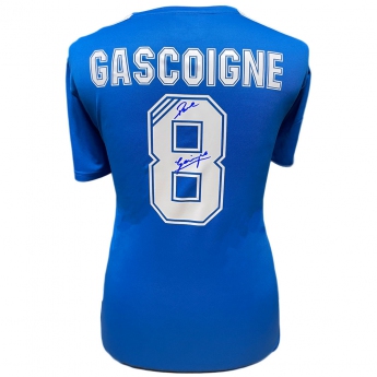 Słynni piłkarze piłkarska koszulka meczowa Rangers FC Gascoigne Signed Shirt