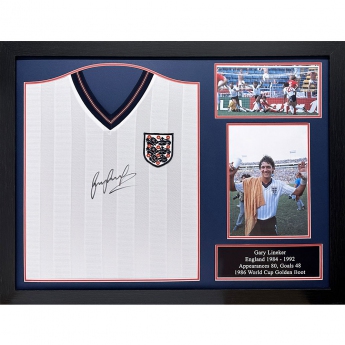 Słynni piłkarze koszulka w antyramie 1986 Lineker Signed Shirt (Framed)