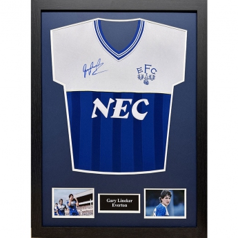 Słynni piłkarze koszulka w antyramie Everton FC 1986 Lineker Signed Shirt (Framed)