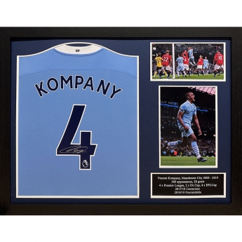 Słynni piłkarze koszulka w antyramie 2020-2021 Kompany Signed Shirt (Framed)