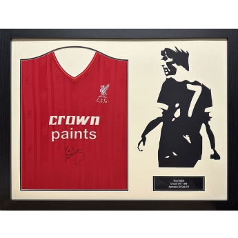 Słynni piłkarze koszulka w antyramie Liverpool FC 1986 Dalglish Signed Shirt Silhouette