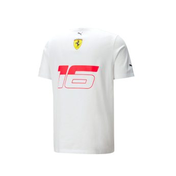 Ferrari koszulka męska Charles Leclerc SE White F1 Team 2023
