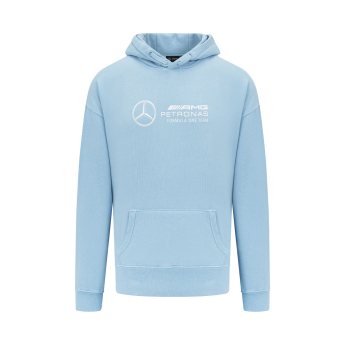 Mercedes AMG Petronas męska bluza z kapturem Retro blue F1 Team 2023