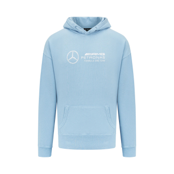 Mercedes AMG Petronas męska bluza z kapturem Retro blue F1 Team 2023