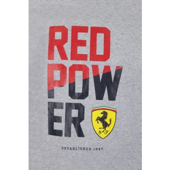 Scuderia Ferrari szara koszulka męska red power