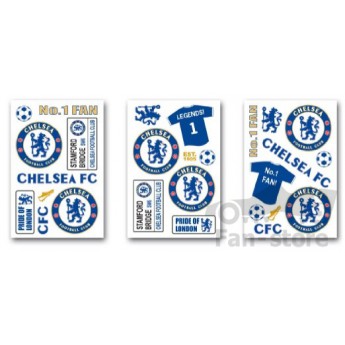 Chelsea zestaw naklejek 3 karty 27 szt