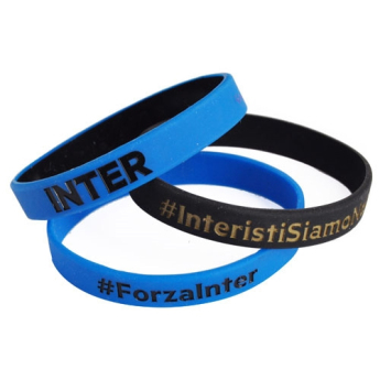 Inter Milan 3pack opaska gumowa Rubber bracelet