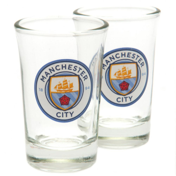 Manchester City kieliszek 2pack logo