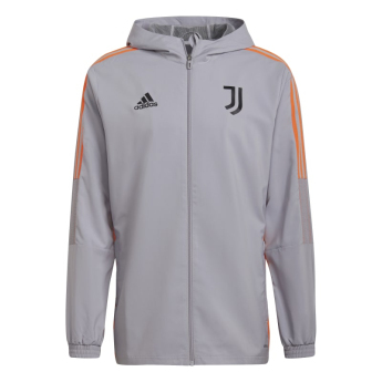 Juventus męska kurtka z kapturem presentation grey