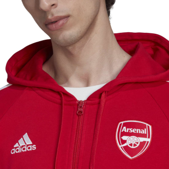 Arsenal męska bluza z kapturem dna full-zip scarle