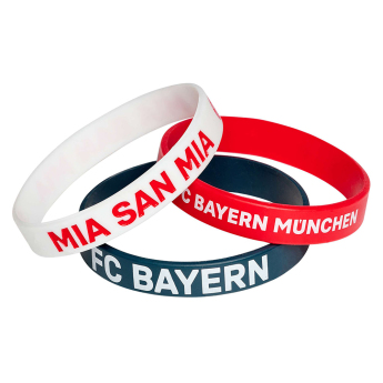 Bayern Monachium 3pack opaska gumowa blue red white