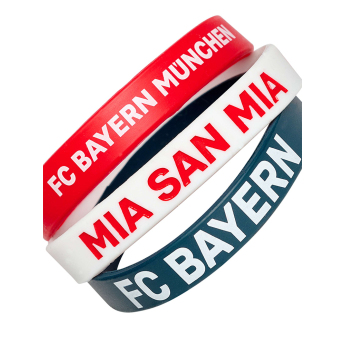 Bayern Monachium 3pack opaska gumowa blue red white