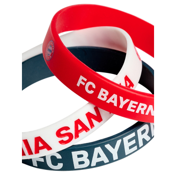 Bayern Monachium 3pack opaska gumowa blue red white