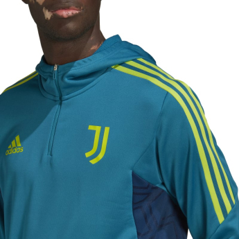 Juventus męska bluza z kapturem Track teal