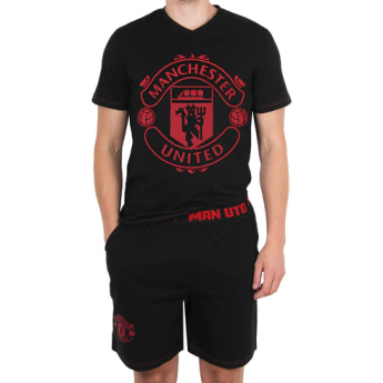 Manchester United piżama męska Short Crest black