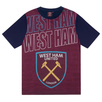 West Ham United piżama dziecięca Text claret