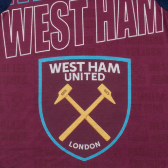 West Ham United piżama dziecięca Text claret