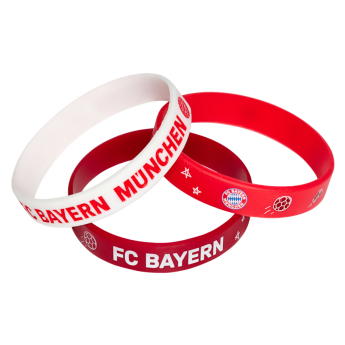 Bayern Monachium 3pack opaska gumowa KIDS red white