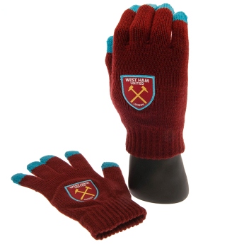 West Ham United rękawice dziecięce Touchscreen Knitted Gloves Junior
