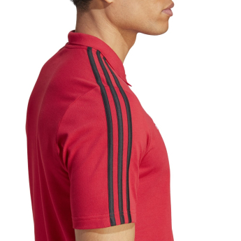 Manchester United męska koszulka polo 3-stripes red