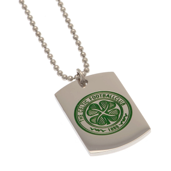 FC Celtic naszyjnik z zawieszką Enamel Crest Dog Tag & Chain